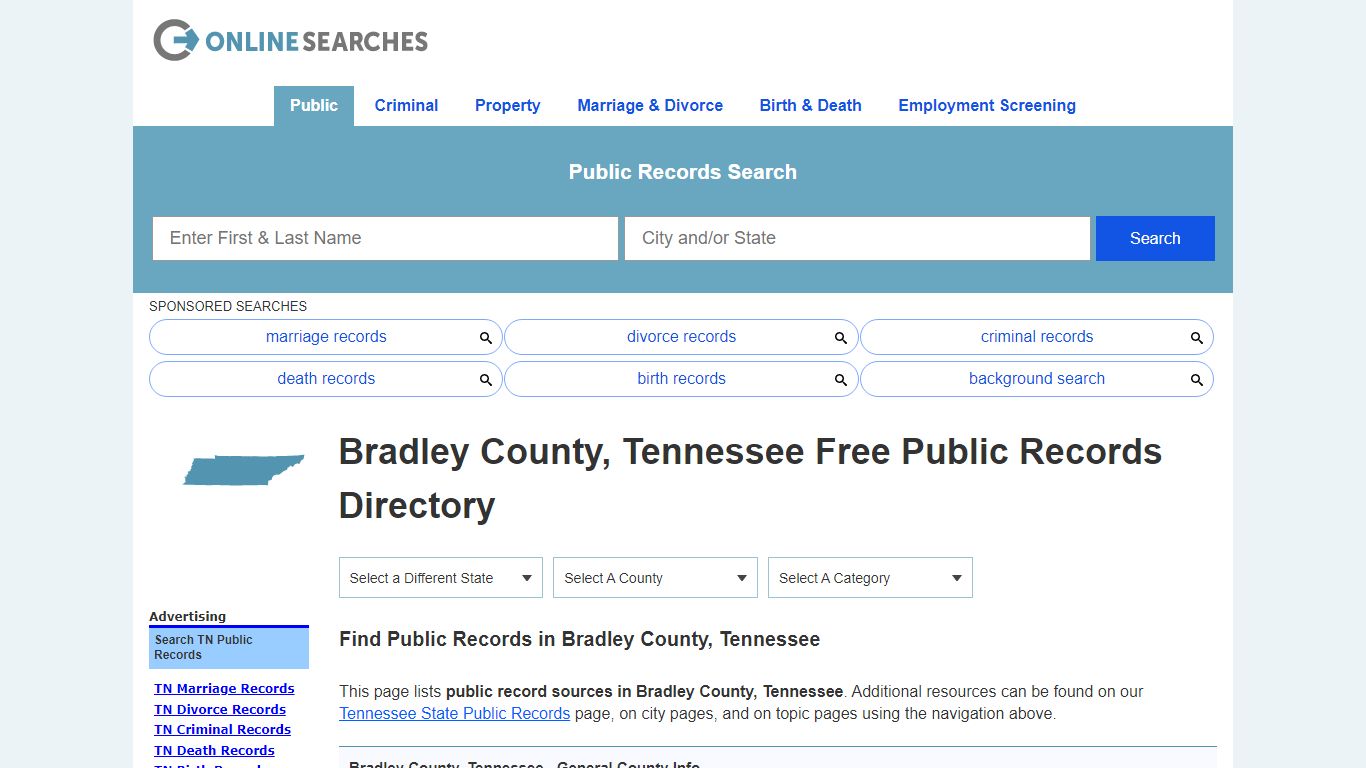 Bradley County, Tennessee Public Records Directory